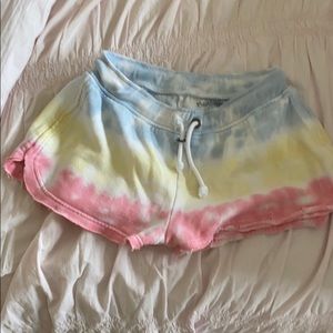 Kids boutique tie-dye shorts. Brand is Katiejnyc